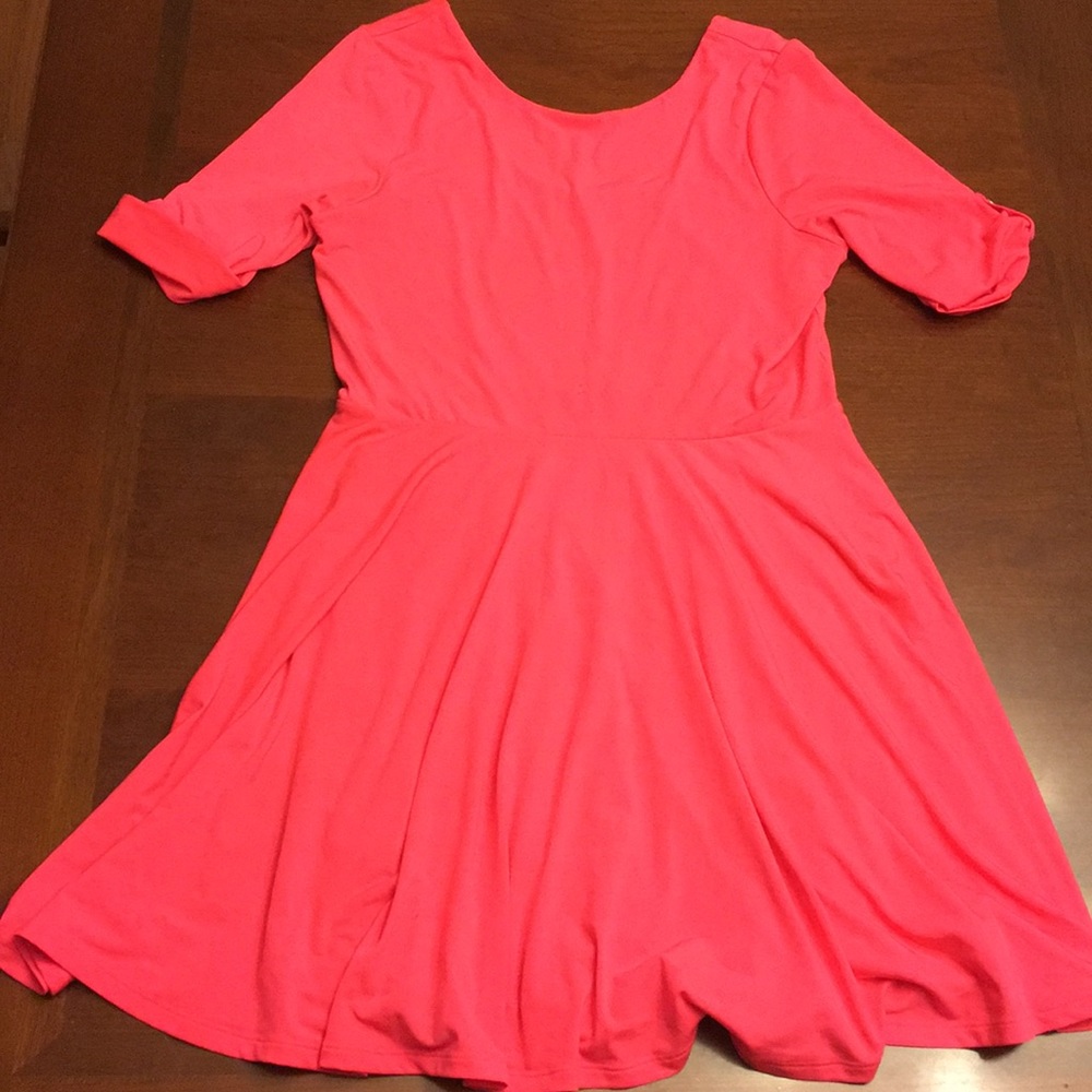 Express Skater Dress with 3/4 Sleeves